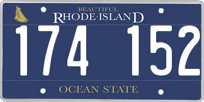 RI license plate 174152