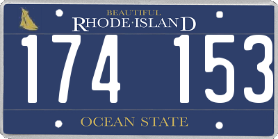 RI license plate 174153