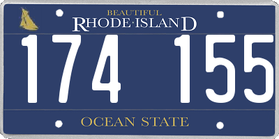 RI license plate 174155