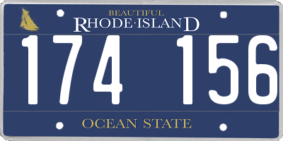 RI license plate 174156