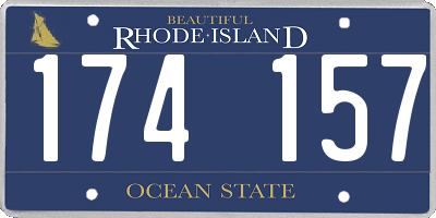 RI license plate 174157