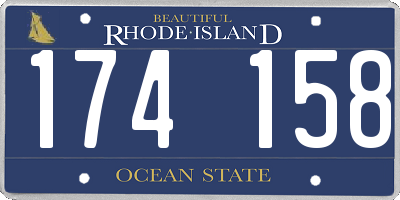 RI license plate 174158