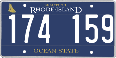 RI license plate 174159