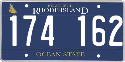 RI license plate 174162