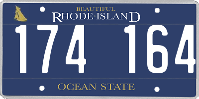 RI license plate 174164