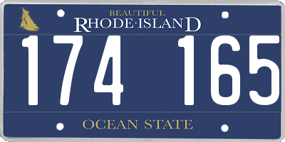 RI license plate 174165