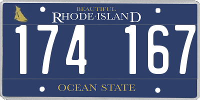 RI license plate 174167