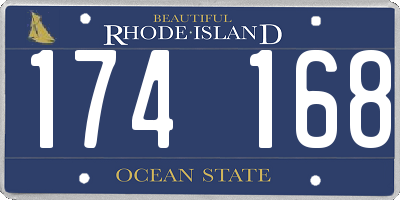 RI license plate 174168