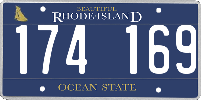 RI license plate 174169
