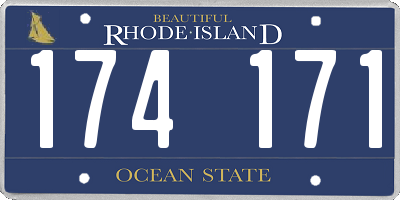 RI license plate 174171