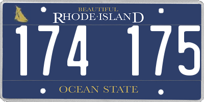 RI license plate 174175