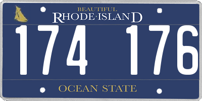 RI license plate 174176