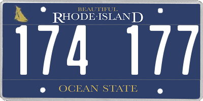 RI license plate 174177