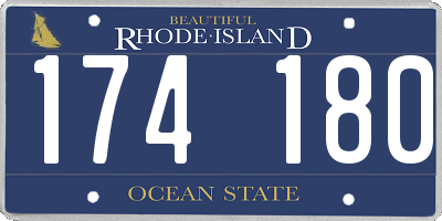 RI license plate 174180