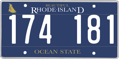 RI license plate 174181