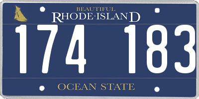 RI license plate 174183