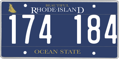RI license plate 174184