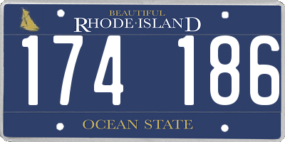 RI license plate 174186