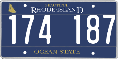 RI license plate 174187
