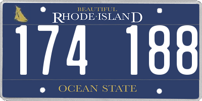 RI license plate 174188