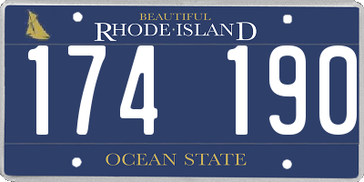 RI license plate 174190