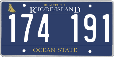 RI license plate 174191