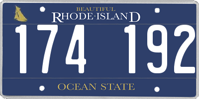 RI license plate 174192