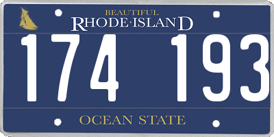 RI license plate 174193