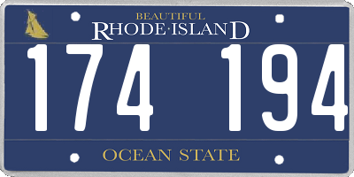 RI license plate 174194