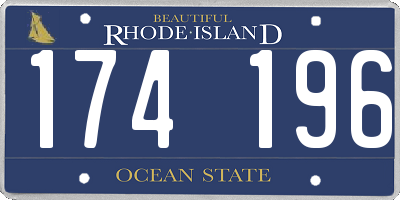 RI license plate 174196
