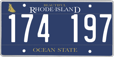 RI license plate 174197