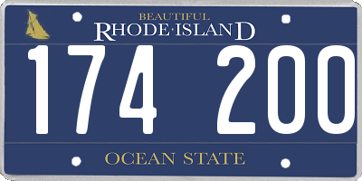 RI license plate 174200