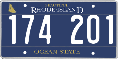 RI license plate 174201