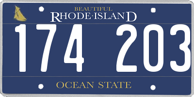 RI license plate 174203