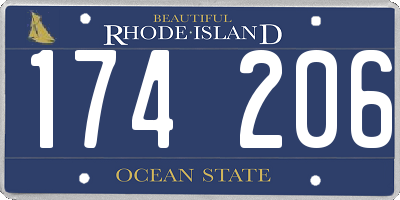 RI license plate 174206