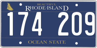 RI license plate 174209