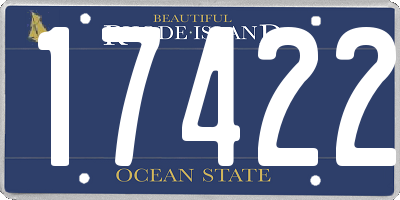 RI license plate 17422