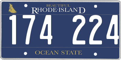 RI license plate 174224