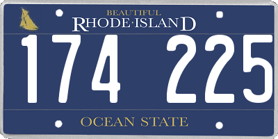 RI license plate 174225