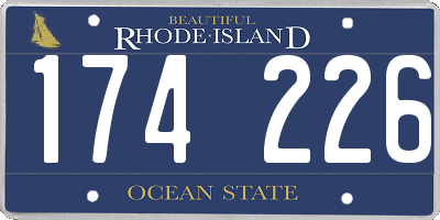RI license plate 174226