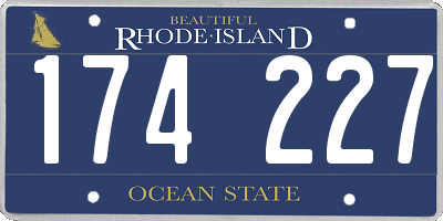 RI license plate 174227