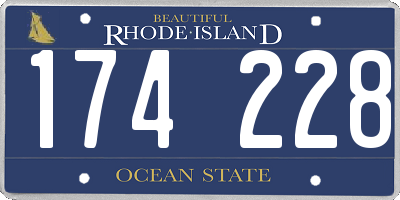 RI license plate 174228