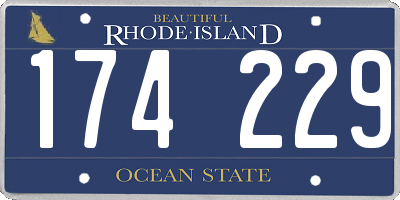 RI license plate 174229