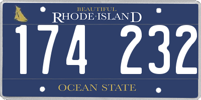 RI license plate 174232
