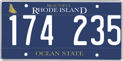 RI license plate 174235
