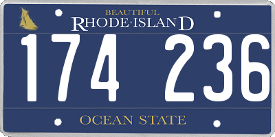 RI license plate 174236