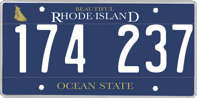 RI license plate 174237