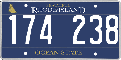 RI license plate 174238