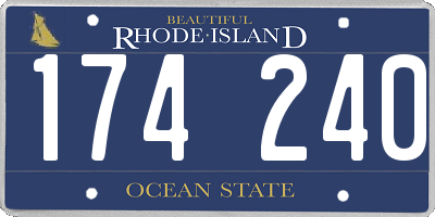 RI license plate 174240