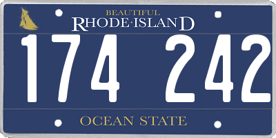 RI license plate 174242